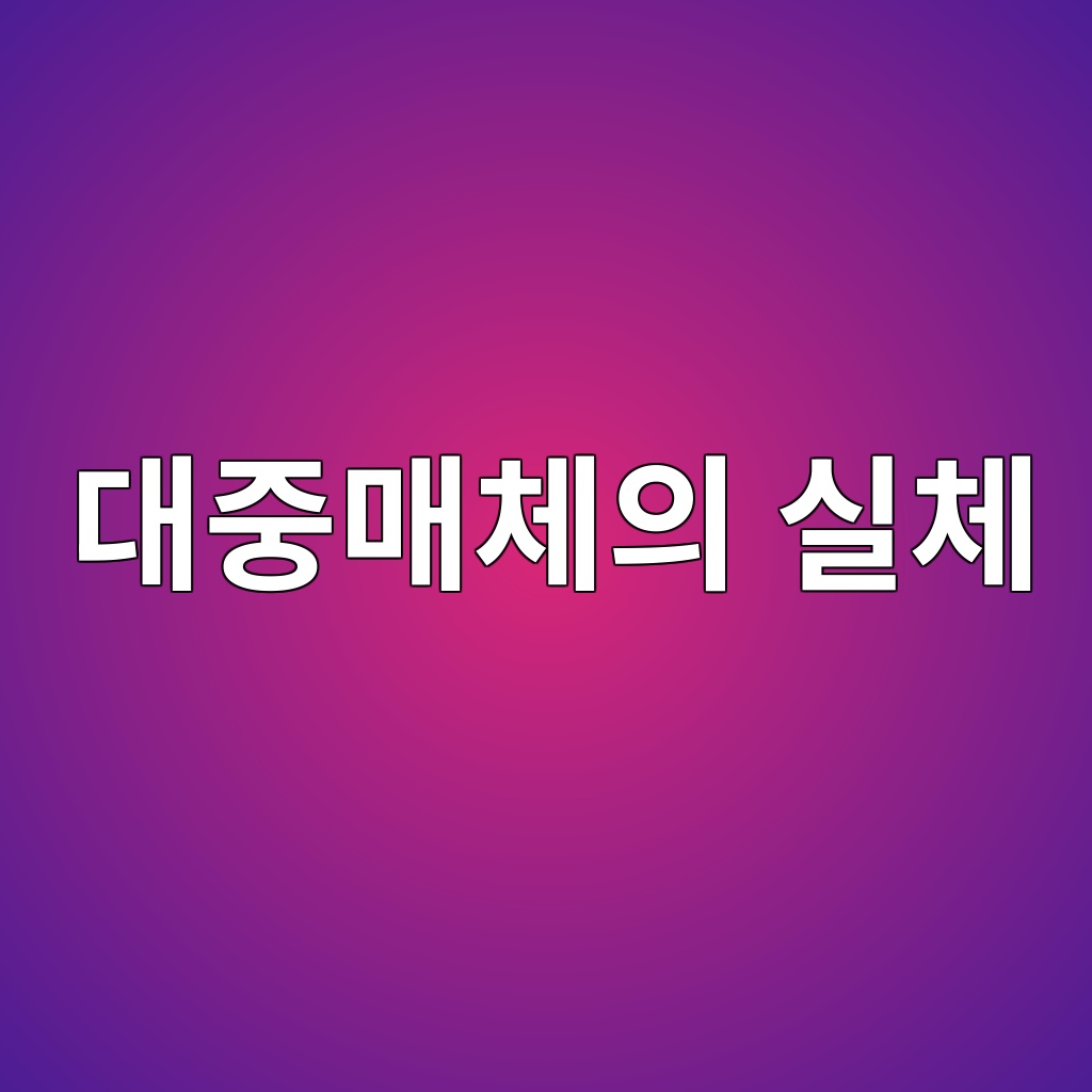 대중매체의 실체