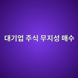 대기업 주식 무지성 매수 - Generated Thumbnail