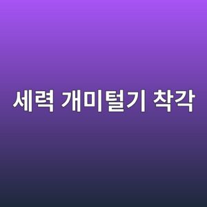 세력 개미털기 착각