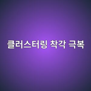 클러스터링 착각 극복