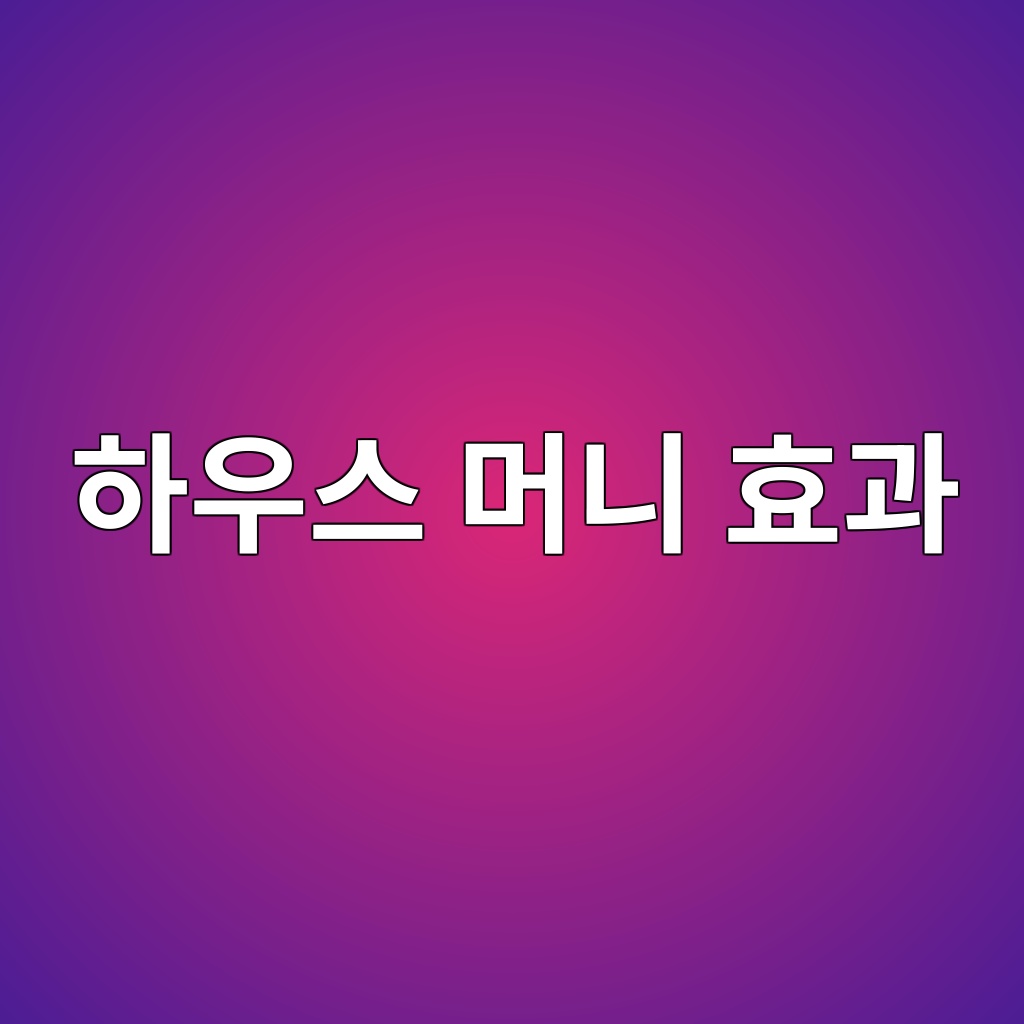 하우스 머니 효과